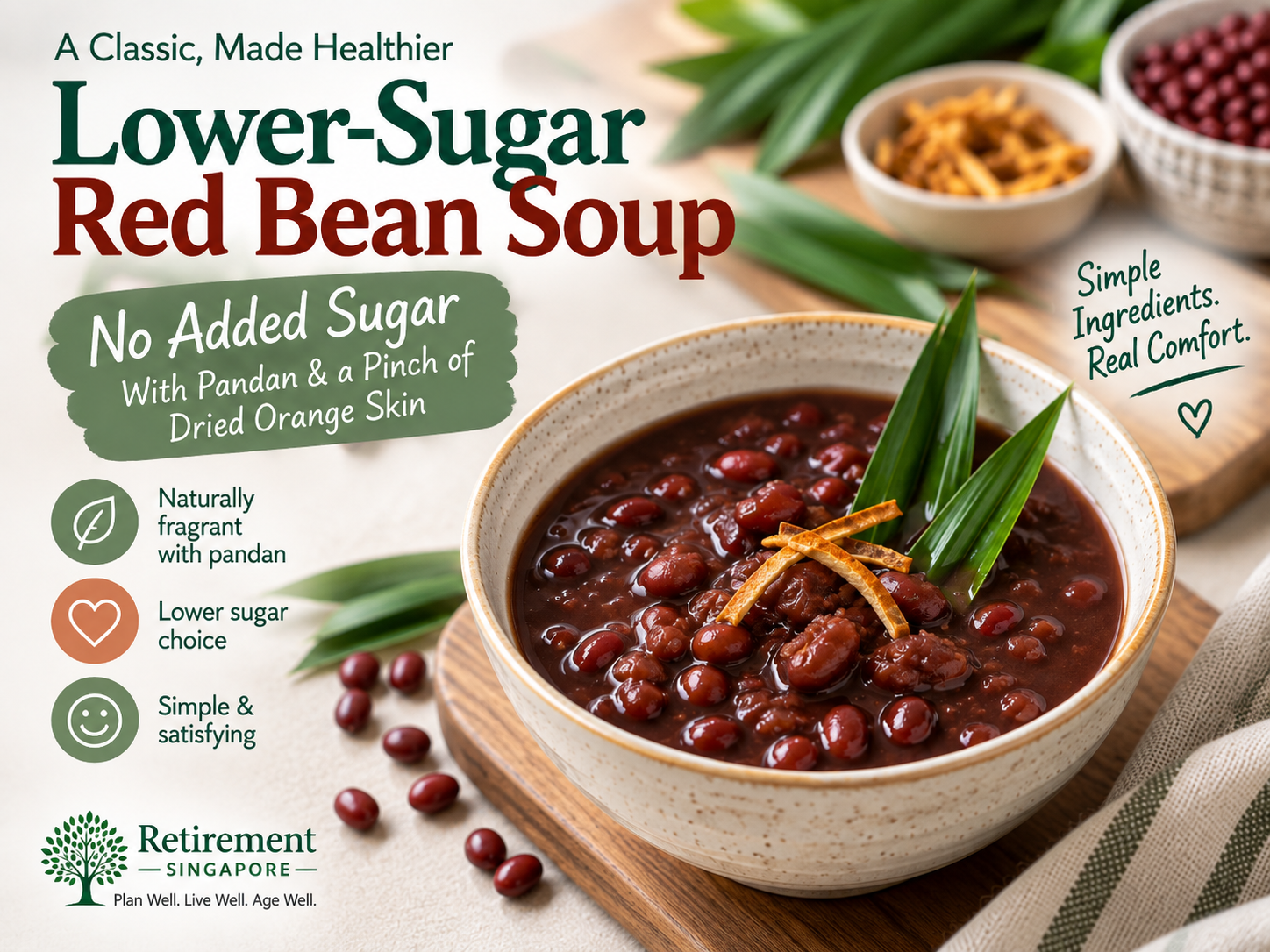 Lower-Sugar Red Bean Soup | A Healthier Choice